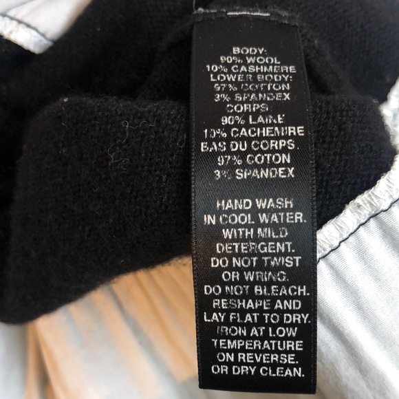 Saks Fifth Avenue Black Wool Blend Twofer Turtleneck Sweater - Picture 13 of 13